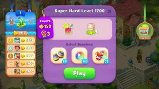 Gardenscapes 1700 Super Hard Level - 20 moves - NO BooSTERS