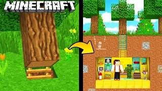 TAJNE PRZEJŚCIE POD DRZEWEM W MINECRAFT?!