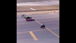 drag race h2r vs jet aircraft vs Ferrari vs red bull F1 car vs Porsche