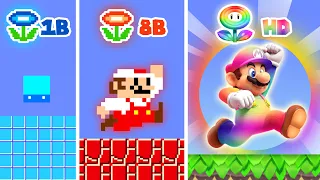 8BIT CHALLENGE: What If Super Mario Bros. 1-BIT vs 8-BIT vs 32-BIT vs HD Challenge | ADN MARIO GAME