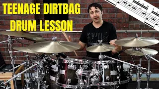 How to play 'Teenage Dirtbag' on Drums - Drum Lesson