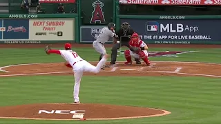 Shohei Ohtani Slow-Motion Mechanics Center Field View 101 MPH Fastball