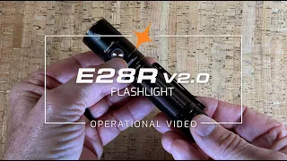 Fenix E28R V2.0 Rechargeable EDC Flashlight - Operational and Features Demonstration