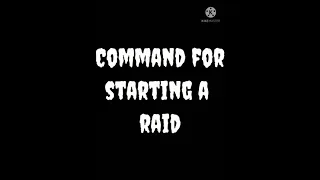 How to start a raid in a village with commands