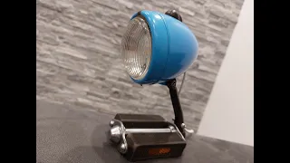 Led lamp from bicycle parts.