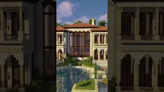 Mediterranean Minecraft Mansion #shorts