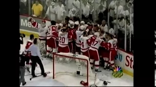 Wings @ Pens Game 6 2008 -  Final 4 Mins/Celebration (NBC)