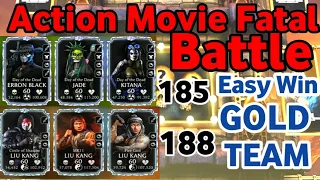 action movie fatal | battle 185 188 | easy win | gold team | best talent tree setting | mk mobile !