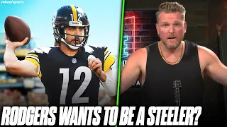 People Are Starting To Think Aaron Rodgers Wants To Be A Pittsburgh Steeler | Pat McAfee Reacts