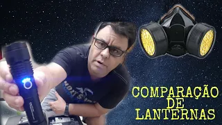 lanterna T9 p50 / comparação de lanterna tatica