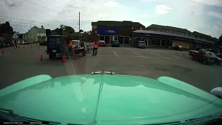 Car crash at car show