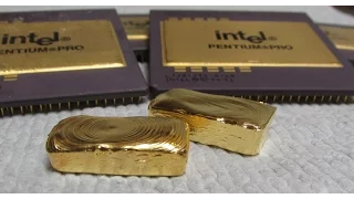 Gold Recovery With Bleach Computer Scrap Pentium Pro CPU