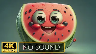 4K | ART Slideshow for TV | Fruits & Vegetables | 1 Hour | No Sound