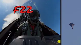 Most Feared Fighter Jet F22 Raptor Cockpit View with Maneuvers