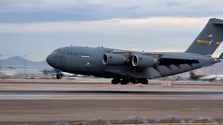 U.S. Air Force C-17 Globemaster III lands at Las Vegas