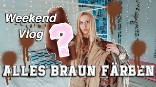 ALLE KLAMOTTEN BRAUN FÄRBEN 24H WEEKEND VLOG | MaVie Noelle