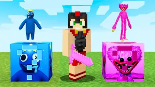 LUCKY BLOCK de BLUE vs LUCKY BLOCK de KISSY MISSY  😂🥵 Rainbow Friends vs Poppy Playtime en MINECRAFT