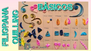 CURSO TUTORIAL DE FILIGRANA O QUILLING: 3 FORMAS diferentes de ESPIRAL Y 15 FIGURAS BÁSICAS