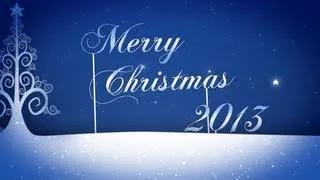 Animated Christmas Card Template - Merry Christmas Text