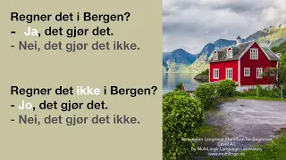 "Ja" VS "Jo". What is "Jo" in Norwegian? Norwegian for beginners.