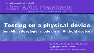 .NET MAUI 00I - Testing on a Physical Device