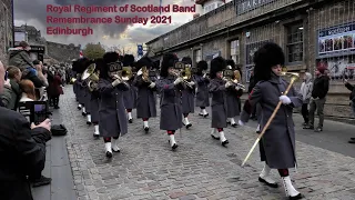 Remembrance Sunday 2021 Edinburgh - RRSBM escort Veterans down Royal Mile