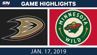 NHL Highlights | Ducks vs. Wild - Jan. 17, 2019