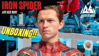 Tom Holland Iron Spider Life Size Bust Unboxing & Review | Queen Studios Collectibles