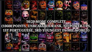 FNaF UCN | 50/20 COMPLETE | 10600 Points, Unbeatable Rank, No Power-ups, 2nd Portuguese