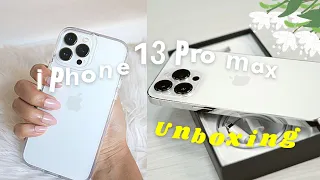 unboxing🍎 iphone 13 pro max + cute accessories🐼🌷