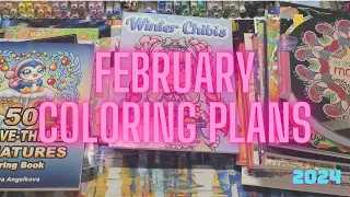 February Coloring Plans 2024 #coloring #coloringbooks #adultcoloringchannel