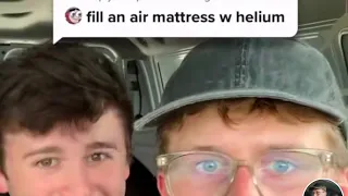 Fill an air mattress with helium 💨💨💨