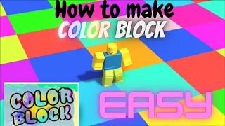 How to make a Color Block game in roblox studio *EASY* 2021