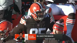 Myles Garrett scores 1st career TD & breaks single-season franchise sack record