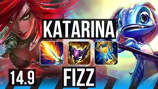 KATARINA vs FIZZ (MID) | 12/0/7, Legendary, 1100+ games | KR Diamond | 14.9