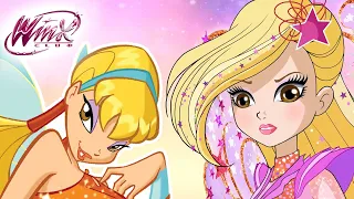 Winx Club - All the Stella's transformations up to COSMIX [from SEASON 1 to 8]