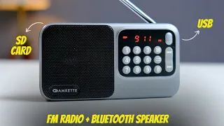 Check This Unique Bluetooth Speaker 🔥 Amkette Pocket Mate Review,  FM Radio + USB  + SD Card