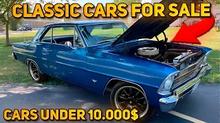 20 Impressive Classic Cars Under $10,000 Available on Facebook Marketplace! Budget Cars!