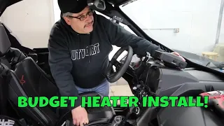 Can Am Maverick X3 Budget Heater Install! 50 Bucks!