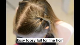 topsy tail pigtails - Easy hairstyle for fine toddler hair