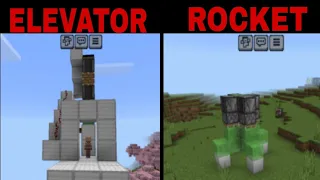 Minecraft Builds | Easy Elevator & Rocket  | #minecraft #viral #rocket #elevator #lift