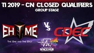 EHOME vs CDEC - TI9 CN Regional Qualifiers: Group Stage