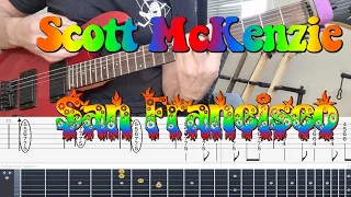 Scott McKenzie - San Francisco (guitar cover) + screen tabs