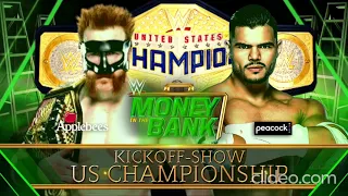 WWE Money In The Bank 2021 Kickoff Show US Title Match Sheamus vs Humberto Carrillo Custom MatchCard