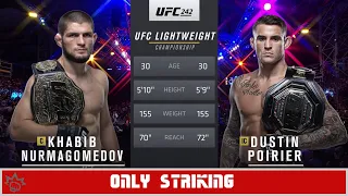 Khabib Nurmagomedov vs Dustin Poirier but it's only striking... | MMA GOATS