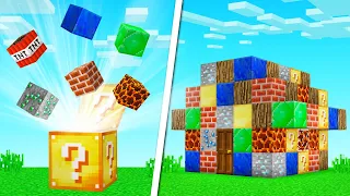 BUILD CHALLENGE Only Using LUCKY BLOCKS! (Minecraft)