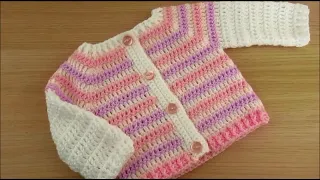 Crochet Newborn cardigan easy for beginners