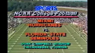 1981 #13 Miami Fl @ #14 Florida State No Huddle