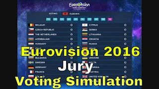 Eurovision 2016- Final Full Jury Voting Simulation