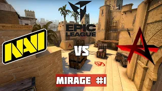 1/4 Финал. NAVI vs AKUMA. Map-1 Mirage. EPIC CIS League Spring 2021